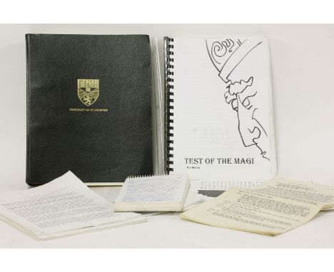 MASTY, Stephen; Manuscripts: 1.  The life and works of Roy Campbell.  The original hand-written manuscript of his thesis at S