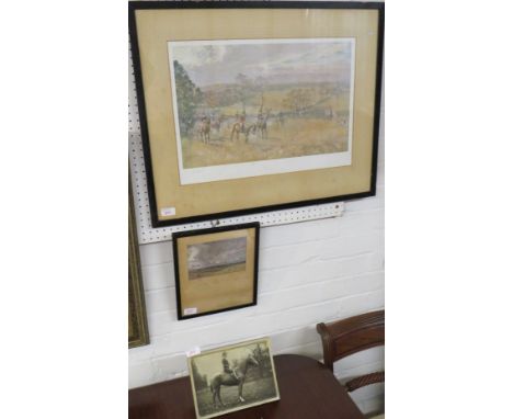 Hunting and equestrian prints - (1) After Lionel Edwards, 'To Bicester (Edgecott)', titled to the broad lower margin with rem