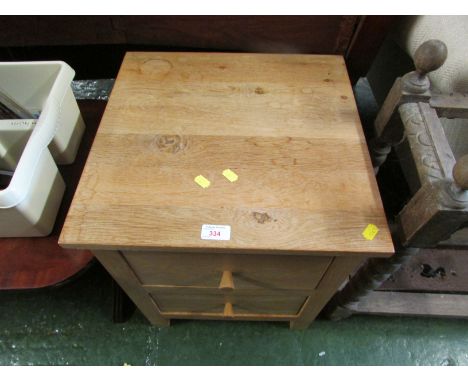 LIGHT OAK TWO DRAW BEDSIDE