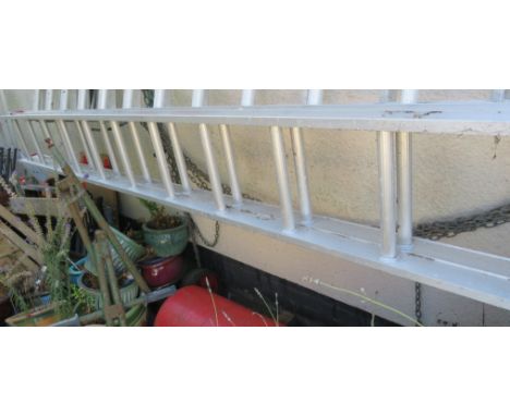 TWO SECTION ALUMINUM LADDER