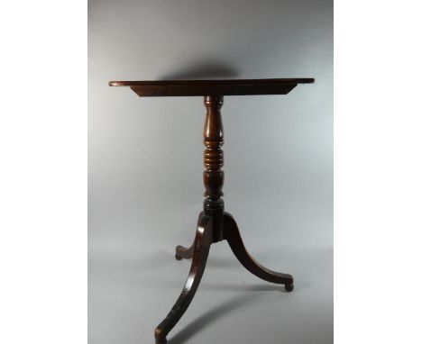 A Late 19th Century Mahogany Tripod Table with Rectangular Top, 57.5cm Wide 