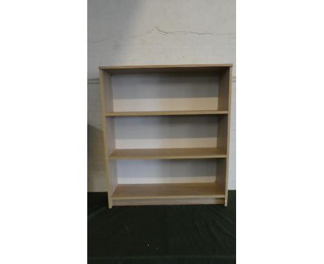 A Modern Three Shelf Open Bookcase, 78cm Wide 