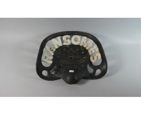 A Vintage Cast Metal Ransomes Implement Seat, 38.5cm Wide 