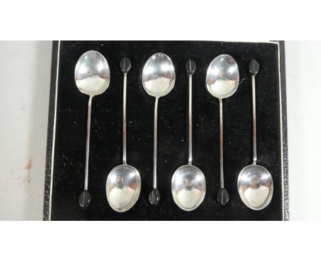 A Set of Six Silver Coffee Spoons, Barker Brothers 1951 