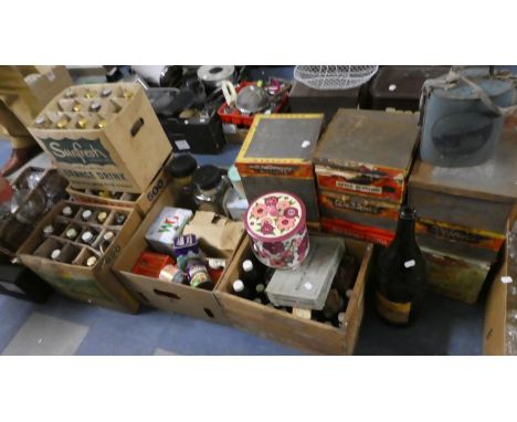 A Collection of Various Vintage Tins, Christmas Plum Puddings, Sweet Jars etc 