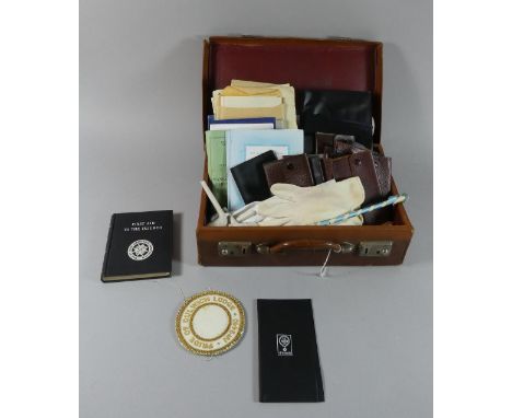 A Vintage Case Containing Printed Order of Buffaloes Ephemera, Jewel Cases and Wallets etc 