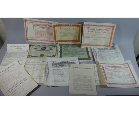 A Collection Fifteen Various Share Certificates c.1900 