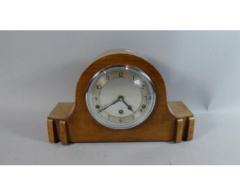 An Art Deco Westminster Chime Mantle Clock, 37cm Wide 