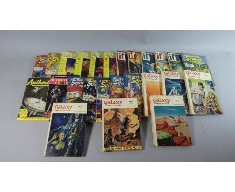 A Collection of Science Fiction Vintage Books to Include Authentic science fiction monthly. Issues: 29,30,31,32, If, Worlds o