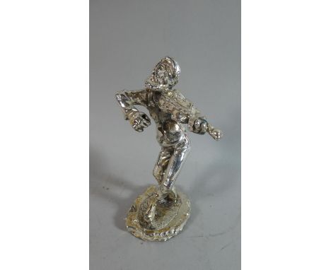 A Continental Silver Study of a Musician Playing Violin, 13.5cm High 