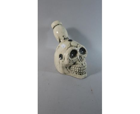 A Novelty Night Light in the form of a Human Skull, 19cm High 