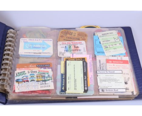A Large collection of vintage railway tickets including travel season tickets from 1963, (GWR third class ticket, 1946 etc) &