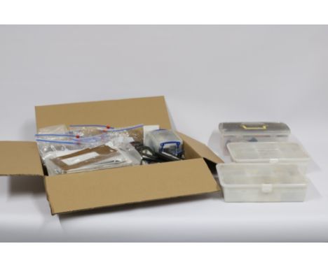 1 Large Lot of "Spare Parts" for model shipbuilding, including cutting tools, batteries, motors, anchors, lifeboats radio equ