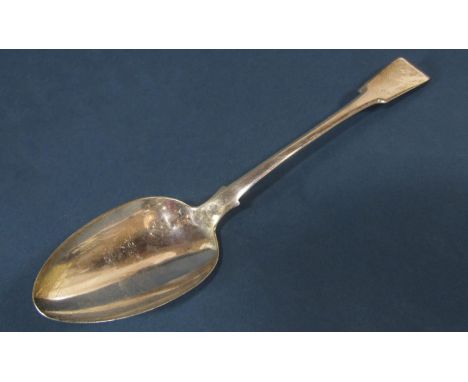 A Georgian silver basting spoon, London 1809, maker Thomas Wilkes Barker, 30cm long, 4oz approx 