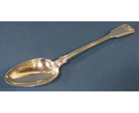 A Georgian silver basting spoon, London 1837, maker unknown, 32cm long, 6oz approx 
