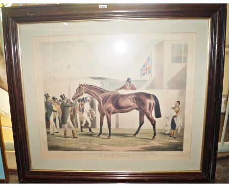 After F C Turner (British 19th century) - Attila Winner of the Derby Stakes at Epson, 1842, engraved by J R Mackrell, 54 x 66