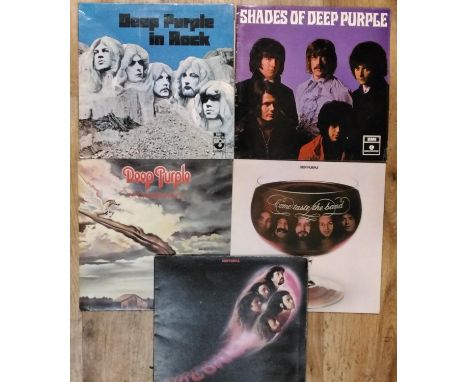 A collection of vinyl LPs to include Deep Purple, Thin Lizzie, Meatloaf, 10 Years After, together with a large collection of 