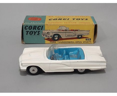 Corgi Toys ford Thunderbird Open Sports car, no 215, in original box (1) 