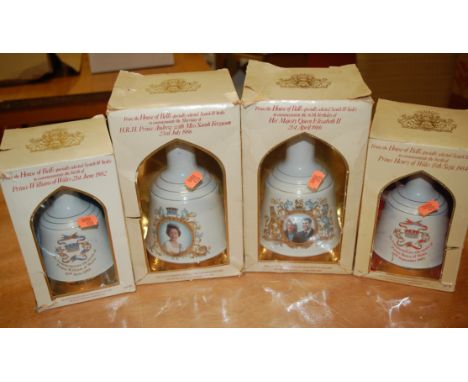 Four Bell's commemorative Scotch Whisky decanters, 2x 75cl, 43%; and 2x 50cl, 40%