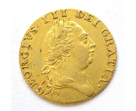 George III Guinea, 1787, fifth laureate head, 'spade' rev., 8.35g, light hairlines & minor flecking o/wise good edge & surfac
