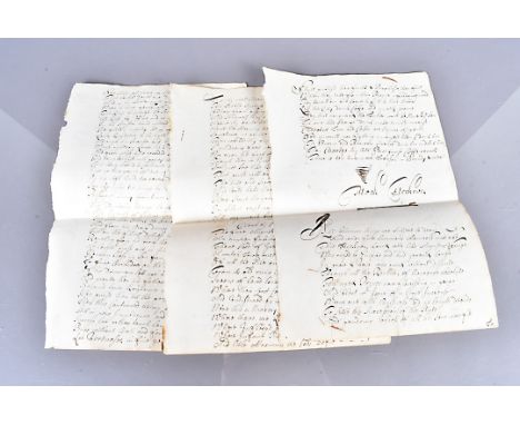 Manuscript letters and copyist's works,  including loose-bound leaves, various titles including Mr Allen's project of his hos