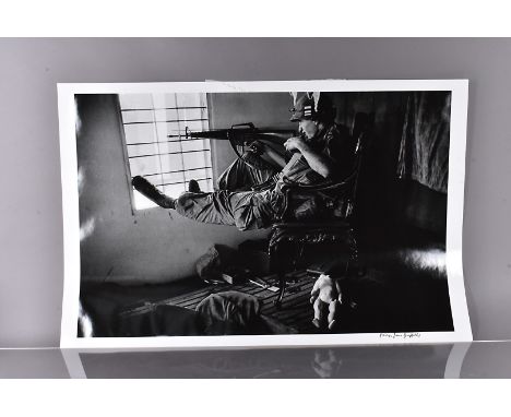 Philip Jones Griffiths 1936-2008, Welsh Photojournalist, a large black and white silver gelatin print of an American Soldier 