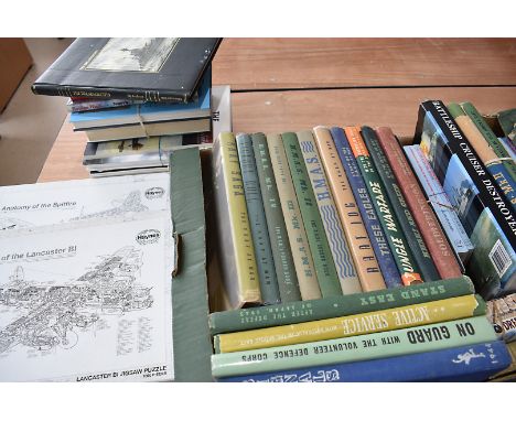 A large collection of Military related books, including RAF, Naval and Army, plus two Hayes Jigsaw puzzles, Anatomy of a Spit