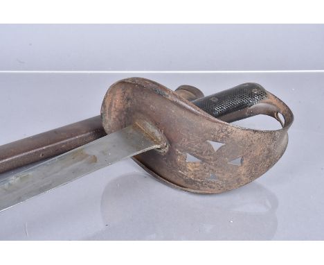 An 1885 Pattern British Cavalry Trooper's Sword, WD marked, also stamped Y.C with other proof marks, 87cm long single edged a