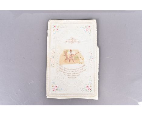 Valentines, including paper lace and embossed, including Gothic gateway, 'Cupid's Bag', 'The Ghost Valentine', seven humorous