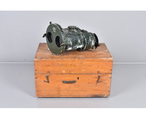 British Military Binoculars by Ross of London, this Military issue Binocular Gunsight marked  3 1/2 Patt. G 372, No.118199 No