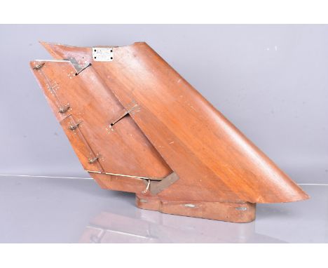 A wind tunnel test rudder for the B.A.E 146 Jet Engine (1984), collected from the Wind Tunnel Test Facility in Woodford, with