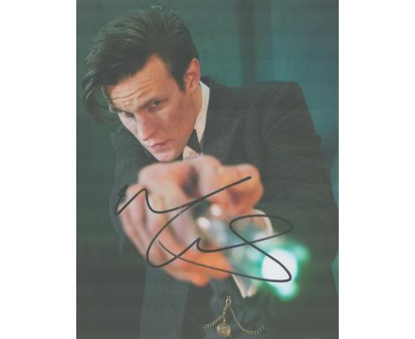 Matt Smith signed 10x8 colour Doctor Who photo. Smith (born 28 October 1982) is an English actor. He is best known for his ro