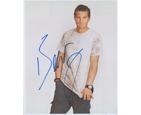 Bear Grylls signed 10x8 colour photo. Grylls OBE (born 7 June 1974) is a British adventurer, writer, television presenter and