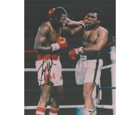 Larry Holmes signed 10x8 colour photo. Holmes (born November 3, 1949) is an American former professional boxer who competed f