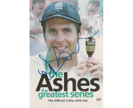 Michael Vaughan signed The Ashes the greatest series 3 disc DVD set. Vaughan OBE (born 29 October 1974) is an English cricket