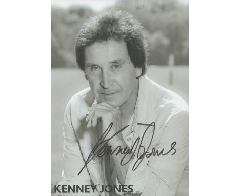 Kenney Jones signed 6x8 black and white photo. Jones is an English drummer best known for his work in the groups Small Faces,