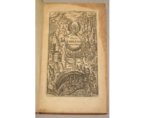 [BURTON] (R.)] Choice Emblems, 12mo, add. engr. title, portrait of Charles I, 50 text engr. &amp; 1 woodcut, contemp. calf, 6