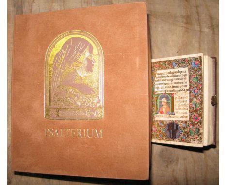 [Illuminated Manuscript Facsimile] Psalterium Beatae Mariae Virginis, Helikon, Budapest, 1991, decorated full leather in clam