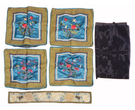 AN IRANIAN QASHQAI WOOLLEN HORSE COVER with geometric decoration to the central filed within a banded border and decorated wi