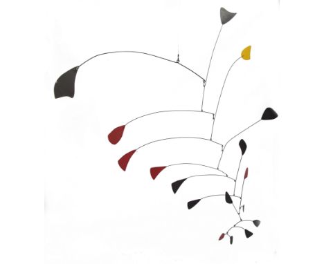 MANUEL MARIN, PAINTED STEEL MOBILE, signed M. Marin, approximately 170cm high x 180cm wide overall
Please note Droite De Suit