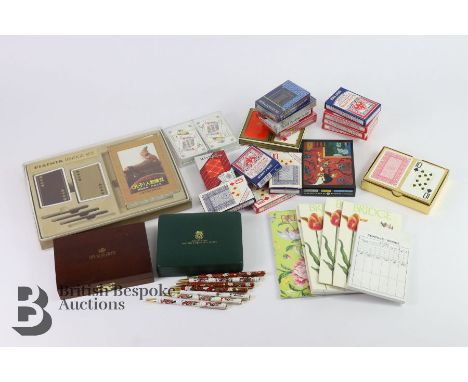 A box of bridge playing cards, a boxed Eastern &amp; Oriental Express set; boxed set of The Blue Train; boxed set of Piatnik 
