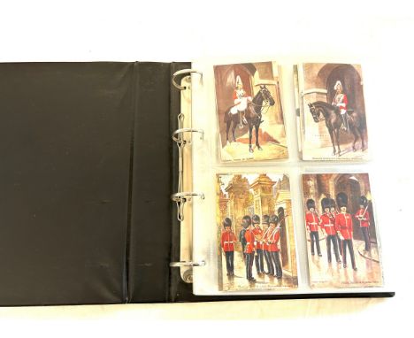 Selection of vintage military postcards 