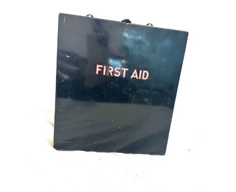Phillip Harrison Birmingham Vintage first aid wall hanging tin measures approx 11 inches tall