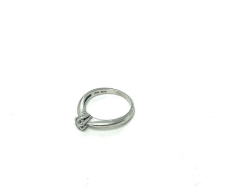 Platinum diamond ring 0.15ct diamond weight 4.8g