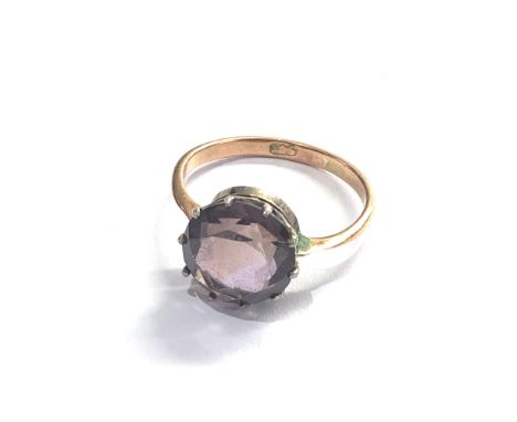 9ct Antique amethyst ring weight 2g
