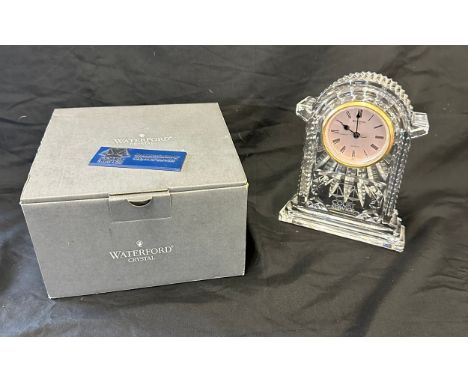 Vintage boxed Waterford Black panel carriage clock 