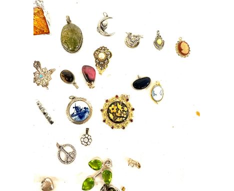 Large selection of vintage and later pendants 