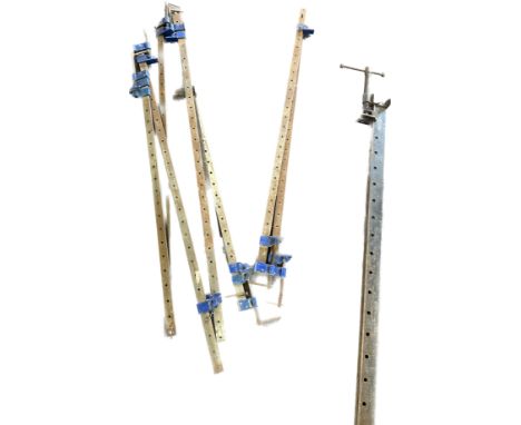 Selection of large record sash clamps 8 in total