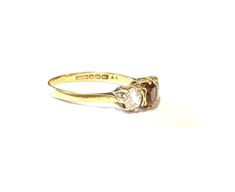 Ladies 9ct gold stone set dress ring, hallmarked , total weight approx 2g