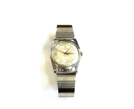 Vintage Swiss made Fortis stainless steel manual wristwatch, untested 